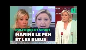 Marine Le Pen veut "laisser le sport en dehors de la politique" tout en faisant souvent l'inverse