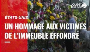 VIDÉO. États-Unis : des fleurs en hommage aux victimes pendant que les sauveteurs cherchent des survivants 
