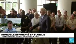 Immeuble effondré en Floride : Joe Biden sur place, les opérations de secours suspendues