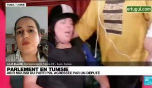 Parlement en Tunisie : Abir Moussi du parti PDL agressée par un député