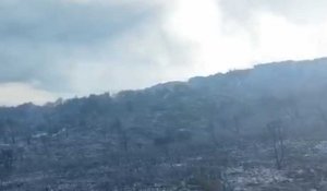 Le paysage dévasté de la Clape après l'incendie