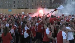 Euro-2020: la joie des Danois lors de l'ouverture du score face à l'Angleterre