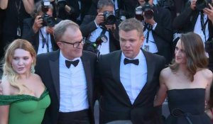 Cannes: montée des marches pour l'équipe du film "Stillwater"