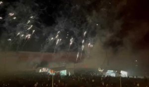 Calais: le spectacle pyrotechnique de l'inauguration du front de mer