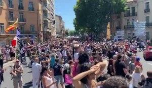 Les opposants à la vaccination obligatoire bloquent l'entrée de la ville de Perpignan
