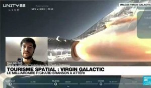 Tourisme spatial : le milliardaire Richard Branson a atterri après son vol dans l'espace
