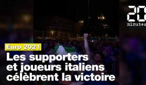 Euro 2021: Les supporters et les joueurs italiens célèbrent la victoire