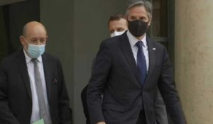 Le secrétaire d'Etat américain Antony Blinken quitte l'Elysée