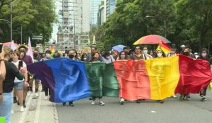Des centaines de personnes participent à la marche des fiertés à Mexico