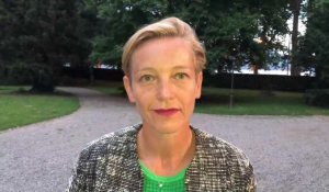 La réaction de Véronique Riotton (Ensemble) en tête au 1er tour dans la première circonscription de Haute-Savoie