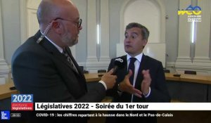 Législatives : réaction de Gérald Darmanin, en tête dans la 10ème circonscription du Nord