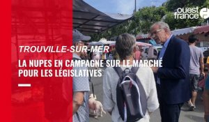 VIDÉO. Avant le second tour des législatives, Pierre Mouraret fait campagne sur le marché de Trouville