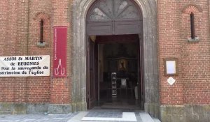 Visite à l’église de Beugnies, dont le retable vient d’être restauré