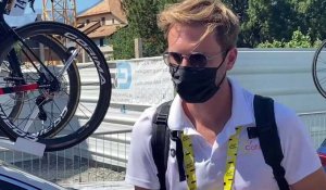 Tour de France : ambiance au bus Cofidis a Aigle apres le test positif de Guillaume Martin