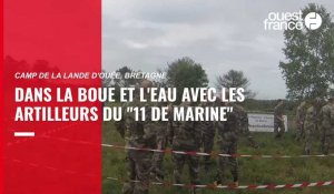 VIDEO. Dans la boue et l’eau avec les artilleurs du 11e régiment d'artillerie de marine
