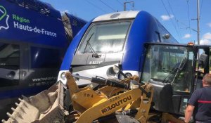 Serques: collision TER avec un engin de chantier
