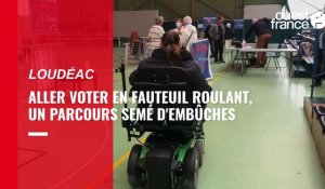 VIDÉO. Législatives 2022 : voter en fauteuil roulant à Loudéac, un parcours semé d'embûches