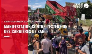 VIDÉO. Manifestation contre l'extension des sablières à Saint-Colomban