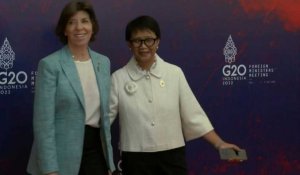 La cheffe de la diplomatie française Colonna arrive au G20 en Indonésie