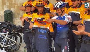 Remco Evenepoel devient le parrain des "bikers" de la zone Bruxelles Capitale Ixelles
