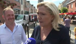 "Je l'ai senti fébrile": dans le Pas-de-Calais, Le Pen tacle Macron