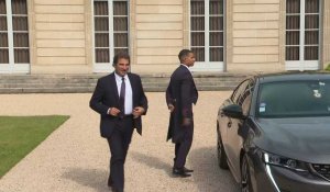 Chefs de partis reçus par Macron: Christian Jacob arrive à l'Elysée