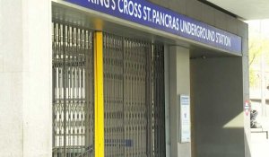 GB: images de la station de King's Cross St Pancras alors que les cheminots commencent une grève
