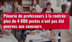 VIDÉO. Pénurie de professeurs à la rentrée : plus de 4 000 postes n’ont pas été pourvus aux concours