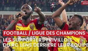 Les supporters frivillois du RC Lens derrière leur équipe en Ligue des champions