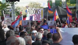 Bruxelles : manifestation de la diaspora arménienne contre l'offensive au Nagorny Karabakh