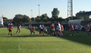 Coupe du monde de rugby : entraînement du XV de France avant l’Italie. Premier jour retour Antoine Dupont