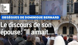 Le discours émouvant de l'épouse de Dominique Bernard lors des obsèques à la cathédrale d'Arras
