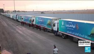 Aide humanitaire à Gaza : les camions s'accumulent à la frontière avec l'Egypte