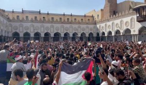 Manifestation à la mosquée Al Azhar du Caire en solidarité avec les Palestiniens