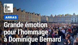 Arras : la place des Héros noire de monde pour rendre hommage à Dominique Bernard