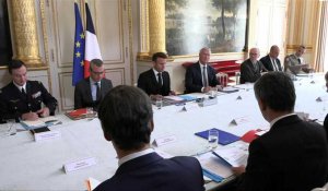 Emmanuel Macron préside une nouvelle réunion de sécurité à l'Elysée