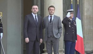 Emmanuel Macron reçoit le Premier ministre géorgien, Irakli Garibachvili