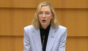 Parlement européen: l'actrice Cate Blanchett dénonce "les murs, les barbelés,les refoulements"