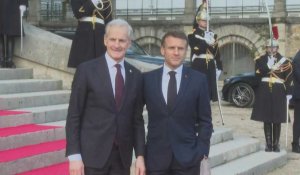 Forum de Paris sur la paix: Emmanuel Macron accueille le Premier ministre norvégien