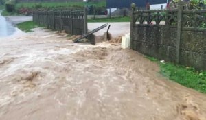 Inondations dans la commune de Zudausques, près de Saint-Omer