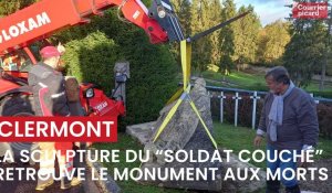 La sculpture du "Soldat couché" retrouve le monument aux morts de Clermont