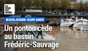 Boulogne : un ponton cède, des bateaux menacés