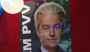 Images du parti de Wilders après sa victoire annoncée par les sondages de sortie des urnes