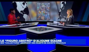 Avec son style "figuro-abstro", Alioune Diagne explore le thème de l'immigration