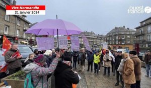 VIDÉO. Environ 140 personnes rassemblées contre la loi Immigration à Vire ce dimanche 