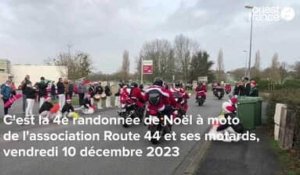 VIDÉO. À Châteaubriant, les bikers se transforment en pères et mères Noël à moto