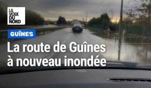 Inondation : la Route de Guînes à nouveau sous les eaux
