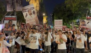 Israël: A Tel Aviv, manifestation pour la libération des otages retenus par le Hamas