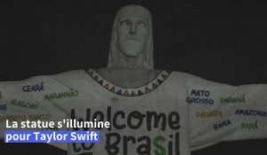 Le Christ Rédempteur dit "Bienvenue au Brésil" à Taylor Swift