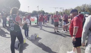 VIDÉO. Coupe du monde de rugby : à Nantes, les supporters gallois s’entraînent avec le ballon 